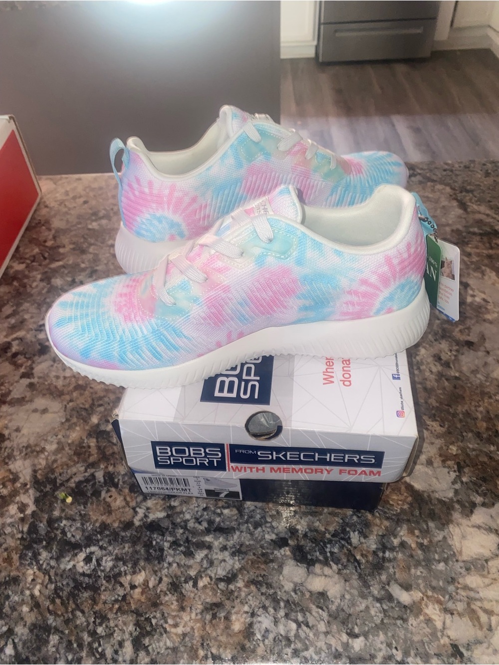 BOBS from Skechers Women Tie-Dye Sneakers - Pink & Blue